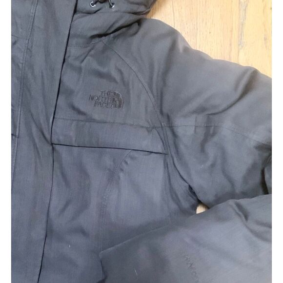 The North Face Arctic Hyvent Down brown Hooded Parka LONG JACKET COAT sz S - Picture 7 of 9